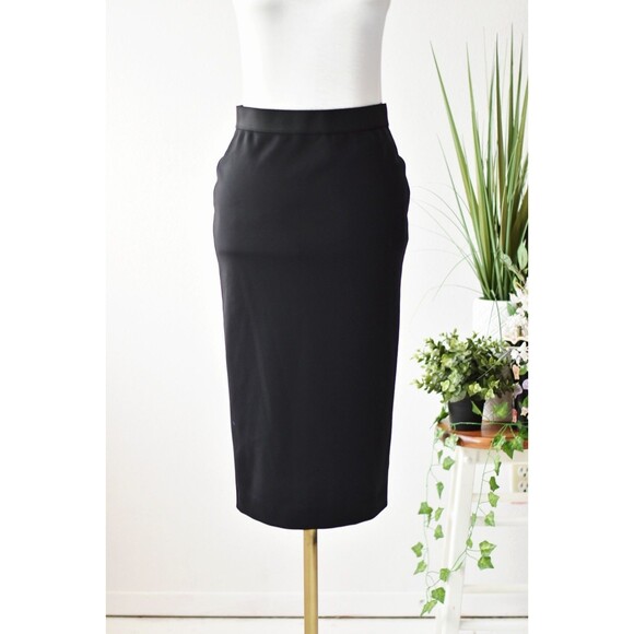 Alfani Pencil Skirt Woman's XS Black Exposed Zipper Goth Alt Office - Picture 1 of 9
